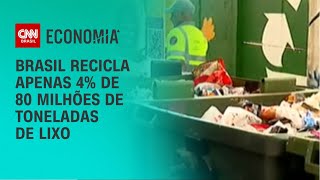 Brasil recicla apenas 4 de 80 milhões de toneladas de lixo  AGORA CNN [upl. by Mukul329]