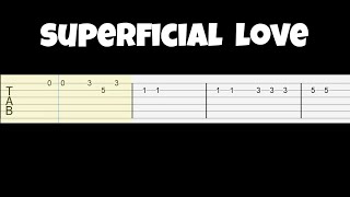 Ruth B  Superficial Love Easy Guitar Tab Tutorial [upl. by Yrennalf]