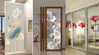 Beautiful frosted glass film amp staind glass room divider ideas [upl. by Carnay]