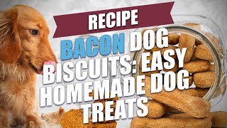 Bacon Dog Biscuits Easy Homemade Dog Treats Recipe [upl. by Phillip847]