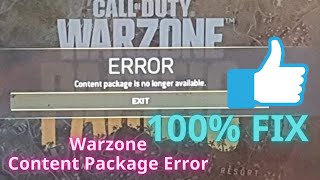 How to Fix Content Package is No Longer Available Warzone PS4 PS5 XBOX PC [upl. by Ovatsug]