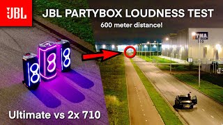 JBL Ultimate vs 2x 710  RAW Loudness test at 600 meter Distance [upl. by Amein]