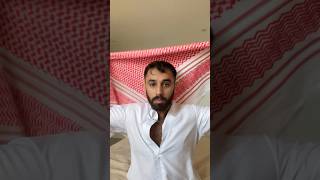 How to wrap a Keffiyeh scarf arab scarf [upl. by Leinadnhoj736]