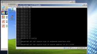 VirtualBox Vyatta router lab with Masquerade NAT [upl. by Botzow]