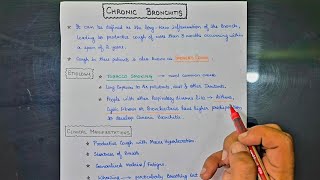 Chronic Bronchitis in Hindi  Handwritten notes of Chronic Bronchitis [upl. by Laise]