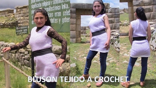 Bluson tejido a crochet o ganchillo para señoritas y señoras [upl. by Chelsae]