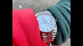 Rolex Datejust 36mm one month review 126234 silver My thoughts and opinions using this as a daily [upl. by Yolanda975]