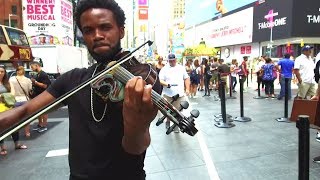 Shinsuke Nakamuras theme performed by Lee England Jr in the middle of Times Square [upl. by Kirrad106]