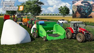 BAGGING Maïze silage  Logitech G29 gameplay  Farming Simulator 19 [upl. by Emie]