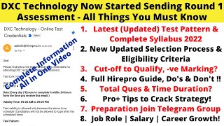 DXC Technology 2022 Assessment Test Pattern amp Syllabus Cutoff Hirepro Install Crack Preparation [upl. by Pytlik688]