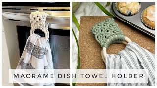 DIY MACRAME  Macrame Dish Towel Holder [upl. by Idissak]