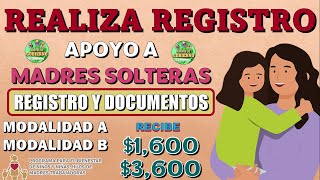 📝💲APOYO A MADRES SOLTERAS ¡REALIZA TU REGISTRO Y RECIBE 1600 Y 3600📝💲 ¡REALIZA EL REGISTRO ASÍ [upl. by Garda]