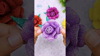 Crafting Beautiful Foamiran Roses  EVA Foam Sheet Rose and Glitter Foam Flowersdecoration craft [upl. by Arlin]