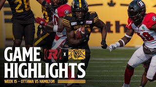 GAME HIGHLIGHTS  Hamilton TigerCats vs Ottawa Redblacks  Week 15 91424 [upl. by Venice]