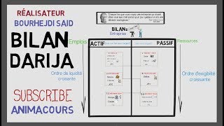 Bilan Comptabilité Bilan comptable الحصيلة المالية للشركة [upl. by Ettenoj795]