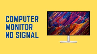 How To Fix Computer Monitor NO Signal With No Display [upl. by Annayk]