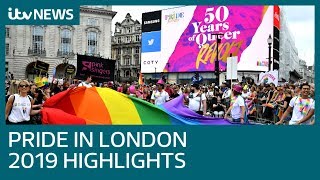 Pride In London 2019 main parade highlights  ITV News [upl. by Barimah648]