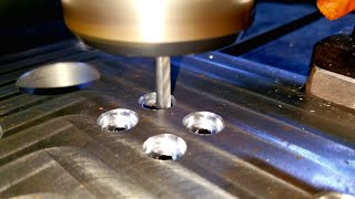 Machining the plate of the mold to create cavity machine cnc cncrouter sinabbl سینابیبیال [upl. by Notrab]