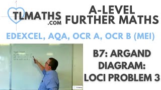 ALevel Further Maths B709 Argand Diagram Loci Problem 3 [upl. by Ashling287]