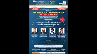 Live Webinar on decoding the Secretarial Standards and Guidance Notes issued by the ICSI [upl. by Romie]