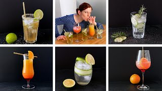 5 einfache Drinks und Cocktail Rezepte für Zuhause ohne Alkohol  Dry January [upl. by Tait]