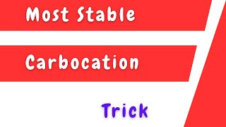 Stability of Carbocations [upl. by Tandi]