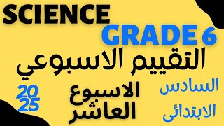 sciencegrade6التقييم الاسبوعي ساينس الاسبوع العاشر السادس ابتدائي لغات المنهج الجديد [upl. by Koval]