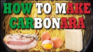 How to Make Original Carbonara Recipe  🇮🇹 Italian Traditional Recipe [upl. by Dnyletak937]