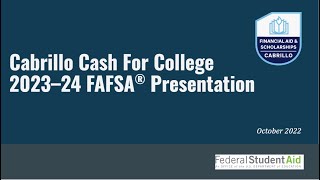 FAFSA 2324 Line by Line [upl. by Oguh218]