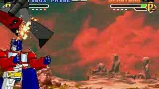 Transformers the movie Optimus Prime VS Megatron on MUGEN [upl. by Atlante]