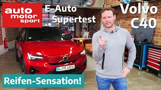 Volvo C40 ReifenSensation im EAuto Supertest  besser als das Tesla Model Y  auto motor sport [upl. by Leinaj]