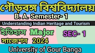 UGB BA Semester 1 History Major SEC 1 paper suggestion 2024 II gourbangauniversity II [upl. by Aikram38]