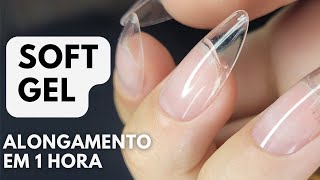 SOFT GEL PASSO A PASSO RÁPIDO ESMALTAÇÃO EM GEL PERMANTE ALONGAMENTO DE UNHA [upl. by Tuppeny]