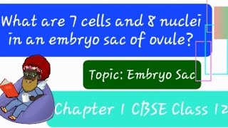 What are the 7 cells and 8 nuclei in the embryo sac of a angiosperm Flowering plant Topic Embryo [upl. by Faludi223]