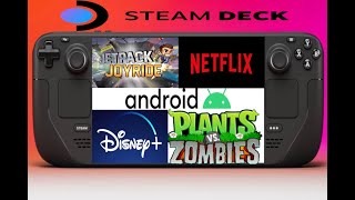 android on steam deck Waydroid  dwoanloading APK apps on waydroid [upl. by Peednam]