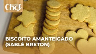 Receita fácil de biscoito amanteigado caseiro  Faça e venda  Massa Sablé Breton [upl. by Nonnag]