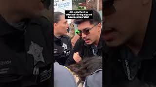 Alderwoman ‘attacked during migrant housing site protest in Chicago [upl. by Nylareg]