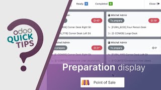 Odoo Quick Tips  Preparation display for retail Point of Sales [upl. by Llehsor]