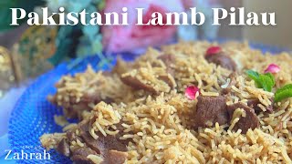 Pakistani Lamb Pilau  Eid special weddings comfort rice dish [upl. by Allekram718]