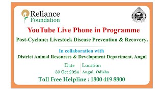 Post Cyclone Livestock Disease Prevention amp Recovery  Date 30102024  Time 1000 AM [upl. by Pihc930]