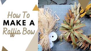 How to make a Raffia bow for your wreath  DIY Bow Idea  Deco Exchange Tutorial [upl. by Leunas]