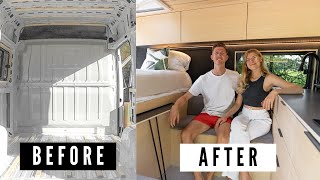 VAN CONVERSION Timelapse  Full Fiat Ducato Van Build  Minimalist interior design [upl. by Halet]