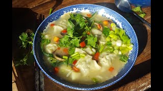 Chicken Wonton Soup BETTER THAN TAKEOUT  Chicken Wonton soup Fast easy and incredibly delicious [upl. by Elvah]