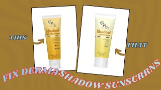 Fix derma shadow sunscreens review  Gel type VS Cream type😃 [upl. by Siroved]