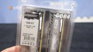 Unboxing RAM Ballistix Sport LT 16GB Kit DDR4 2400 Gray [upl. by Enirbas258]