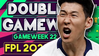 FPL DOUBLE GAMEWEEK 22 CONFIRMED  GW 22  Fantasy Premier League Tips 202122 [upl. by Leahcin]