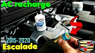 How to recharge AC on Cadillac Escalade 20152020 [upl. by Aihsenal]