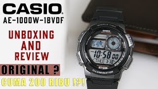 UNBOXING Jam Tangan Casio Murah Cuma 200ribu  Casio AE1000W1BVDF Battery 10 Tahun [upl. by Andrea]