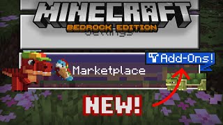 Awesome NEW Minecraft Bedrock Marketplace feature  Addons [upl. by Atsirtal]