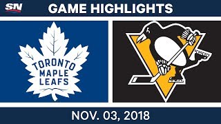 NHL Highlights  Maple Leafs vs Penguins – Nov 3 2018 [upl. by Alec]